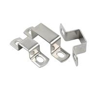 IkErna 1/2/5Pcs Ss 304 Thickened Square Rectangle M-Shaped U-Shaped Horseback Tube Saddle Clip Buckle Throat Hoop Ohm Tube Card/Color/30 * 5 (2Pcs)
