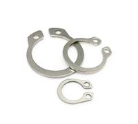 IkErna 10/25/50Pcs M3 to M40 Ss 304 Carbon Steel C Type External Circlip Retaining Clip for Shaft/Ss 304/10Pcs M24