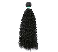IkErna 100 Gram/Pcs 8-30 inch Afro Kinky Curly Hair Extensionden Color Bundles Heat Resistant Synthetic Hair Weaving,For Women/#1B/28 Inches 1 Bundle