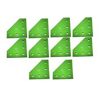 IkErna 10Pcs 5-Hole Outside Joining Plate Corner Bracket Plate Surface Anodic Oxidation,for 20 Series Aluminum Profile 3D Printere/20S L Green 10Pcs