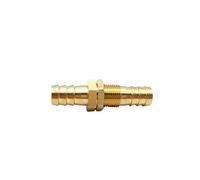 IkErna 1Pc Pipe 6 8 10 12 14 16Mm Hose Barb Bulkhead Brass Barbed Tube Pipe Fitting Coupler Connector Adapter.for Fuel Gas Water Copper/14Mm