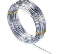 IkErna 1Pc Silver Aluminum Craft Wire 10/20M,Versatile Bendable Metal Craft Wire for Making Dolls Skeleton DIY Jewelry Crafts 1/1.5/2Mm/C-2.0Mm 10M