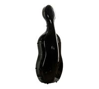 IkErna 4/4 Full Size Cello Hard Case Cello Bag with Backpack Straps and Wheels, Black