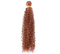 IkErna Afro Kinky Curly Hair Bundles Brownden Color High Temperature Synthetic Hair Extensions/#30/28Inch 3Pieces