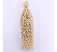 IkErna Afro Kinky Curly Hair Bundles Brownden Color High Temperature Synthetic Hair Extensions/#613/24Inch 3Pieces