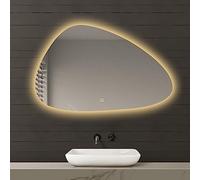 IkErna Asymmetrical Bathroom Mirror with Led Lights, Irregular Mirror for Wall, Smart Modern Frameless Vanity Mirror/70 * 90Cm