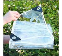 IkErna Clear Waterproof Tarp with Grommets,Outdoor Garden Protective Tarpaulin,Durable Pvc Plastic Windproof Tarps/W*H/1.4 * 2.5M/4.6 * 8.2Ft