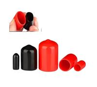 IkErna Soft Rubber Cap Sleeve 2-200Pcs 1.5-60Mm PVC Thread Protection Sleeve Rubber End Caps Sealing Plug Protective Equipment/Black/54.0Mm-2Pcs