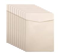 IkErna Vertical Plastic Wallets Folders, 10 Pack A4 Document Wallets Waterproof Storage File Supplies/Beige