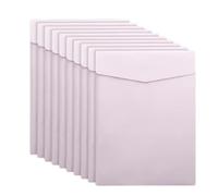 IkErna Vertical Plastic Wallets Folders, 10 Pack A4 Document Wallets Waterproof Storage File Supplies/Purple