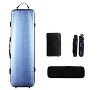 IkErna Violin Cases Full Size Carbon Fiber Cases 4/4 Hard Shell for Violin Easy to Carry Comes with Carrying Strap/Blue