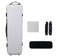 IkErna Violin Cases Full Size Carbon Fiber Cases 4/4 Hard Shell for Violin Easy to Carry Comes with Carrying Strap/White