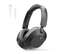 iKF Solo Over Ear Wireless Headphones with Active Noise Cancelling, Foldable Bluetooth Overhead Headphones, Hi-Res Audio, 130HPlaytime, Multipoint Connection, Comfortable Fit for Work, Travel(Black)