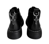 IKFGTJRE Boot Chains 2pcs Metal Hollow Geometric Shape Pendant Boots Shoes Buckles Decoration Party Shoe Accessories Charms For the woman(Cross-2pcs)