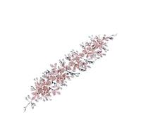 IKFGTJRE Bridal Belt Gorgeous And Personalized Bridal Dress Silver Shining Alloy Flower Leaf Inlaid Diamond Belt(Rose Gold)
