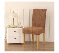 IKFGTJRE Chair Cover Chair Cover Elastic Jacquard Removable Clean Kitchen Dining Covers For Family Dinner Party Decoration(Brown)