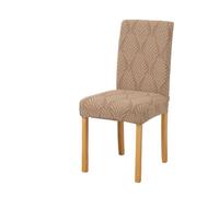 IKFGTJRE Chair Cover Chair Cover Elastic Jacquard Removable Clean Kitchen Dining Covers For Family Dinner Party Decoration(Khaki)