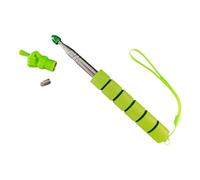 IKFGTJRE Extendable Pointer Stick Teaching Stick Handheld Stretchable Pointer 1M Stainless Steel Finger Head Touch Screen Pen Educational Equipment(Green)