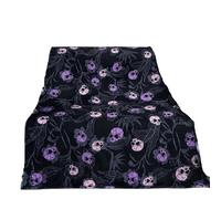 IKFGTJRE Halloween Blanket Throw Blanket 1PC Halloween Theme Skeleton Skull Flowers Arts Thin Present For Couch Bed Car Home Camping All Season Use(150X200CM)