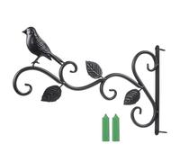 IKFGTJRE Hanging Basket Bracket Black Hanging Flower Basket Brackets Iron Pattern Wall Mounted Plant Hanger Indoor Outdoor Garden Backyard for the Garden(Color 2)