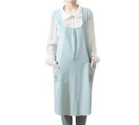 IKFGTJRE Kitchen Apron Kitchen Cooking Aprons Large Linen Cross Back For Women Men With 2 Pockets Gardening Works Dress(Color 06)