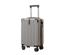 IKFGTJRE Medium Suitcase Suitcase 18 Inch Travel Bag Women's Spinner Wheel Carry-On Boarding for Travel(Grey)