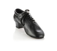 IKFGTJRE Mens Dance Shoes Men Latin Dance Shoes Adult Two Point Soles Teacher Soft Base Male Heel 4.5 CM Breathable(Soft cowhide,7.5)