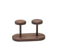 IKFGTJRE Paper Cup Holder Solid Walnut Cup Dispenser Vertical Paper Coffee Holder Kitchen Countertop Organizer Modern Storage Rack for the Kitchen(Double Cup Holder)