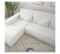 IKFGTJRE Sofa Armrest Cover Simple sofa cover towel thickened encryption non-slip lace cushion backrest armrest Living Room(Peony yellow white,90x250cm rectangle)