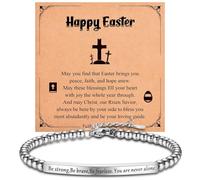 IKIATY Christian Gifts for Women, Bible Verse Bracelets Religious Gifts for Women Teen Girls Her, adjustable, Stainless Steel, no gemstone