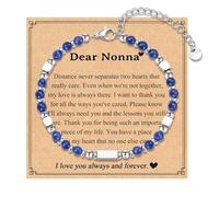 IKIATY Purple Amethyst Gemstone Bracelet, Mothers Day & Birthday Gift for Grandma, Modern Beaded Strand with Lobster Claw Clasp, Granny, Stone, no gemstone
