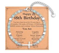 IKIATY Religious Cross Bracelet for Women Girls, Christian Gifts for Daughter Granddaughter Sister in Christ Friend Niece on Birthday Christmas Easter Valentines Day Graduation, adjustable, Stainless