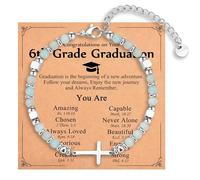 IKIATY Religious Cross Bracelet for Women Girls, Christian Gifts for Daughter Granddaughter Sister in Christ Friend Niece on Birthday Christmas Easter Valentines Day Graduation, adjustable, Stainless