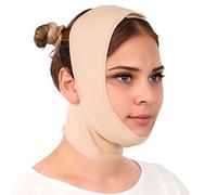 ikido Post Surgery Neck and Chin Compression Garment Wrap Bandage for Women, Face Slimmer, Jowl Tightening, Neck Coverage, Chin Lifting Strap (M)