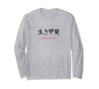 Ikigai Japanese Calligraphy Kanji Long Sleeve T-Shirt