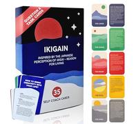 Ikigai Self Coach Cards,35 Japanese Inspired Question And Task Cards,Brilliant Psychology Book Alternative,Discover The Secret to a Long and Happy Life