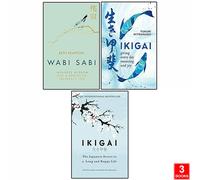 Ikigai The Japanese art ,Ikigai: The Japanese secret & Wabi Sabi 3 Books Set NEW