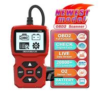 iKiKin Car OBD2 Diagnostic Device Auto OBD2 Scanner,OBD2 EOBD Motor Error Code Reader Scanner with DTC Definition Voltage Detection and Monitoring in Car OBDII Protocol in Car Scanner(Bright Red)