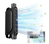 iKiKin Car Seat Fan with Dual Turbo Strong Wind Design, 3-Speed Adjustable USB Car Backrest Fan, Suitable for All Car Jeep Vans, RV Trucks, Camping Vehicles (Black)