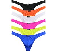 iKingsky Men's Low Rise Bulge Thong Sexy Mens Underwear Soft T-back Under Panties for Men