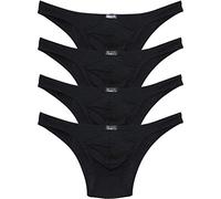 iKingsky Men's Modal Part Briefs Sexy Low Rise Bulge Bikini Underwear Pack of 6