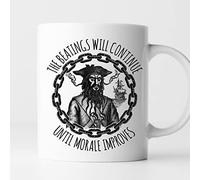 IKJHG -11oz- The Beating Will Continue Until Morale Improves Coffee Mug, Funny Meme Coffee Mug, Sarcastic Sarcasm Coffee Mug, Military Unit Mug, Ceramic Glossy Mug Gift for Family, Friend, Coworker