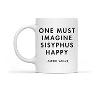 IKJHG Albert Camus - One Must Imagine Sisyphus Happy 11 Ounces Funny Coffee Mug