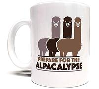IKJHG Alpaca 11oz Ceramic Mug Prepare for The Alpacalypse Quality Ceramic and Print Artwork On Both Sides Giftable Foam Box Protection