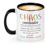 IKJHG Chaos Coordinator Gifts, Boss Gifts for Women, Office Gifts for Coworkers, Chaos Coordinator Mug, Gifts for Boss Lady Teachers Mom Administrative Assistants, Boss Day Christmas Gifts, 11 Oz