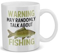 IKJHG Funny Fishing Coffee Mug for Men Fish Humor Ceramic Fly Angler Fisherman Uncle Grandpa Boyfriend Who Has Everything (11oz)