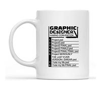 IKJHG Graphic Designer Naming Convention Funny Gift Coffee Mug Saying, Ceramic Mug 11oz