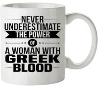 IKJHG Never Underestimate Gr offee Mug 11 Oz - Good Gifts for Girls - Unique Coffee Cup - Decor Decal Souvenirs Memorabilia