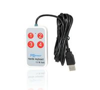 iKKEGOL® 2.0Meter /6.6Feet USB Durable Handle Mini Button 4 keys User-defined Keyboard for Game Laptop Hospital White
