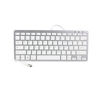 iKKEGOL Mini USB Slim Wired 78 Key Small Super Thin Compact Keyboard for Desktop Laptop PC Win 7 US Layout (White)